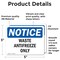 Signmission Waste Antifreeze Only, 5 in W x Rectangle, Vinyl Decal OS-2PACK-NS-D-35-L-18953 - alternate 4